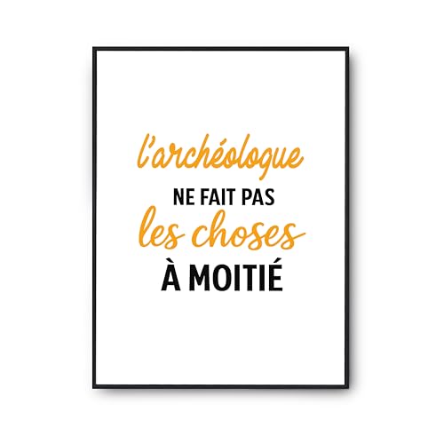 Affiche larcheologue ne fait pas les choses a moitie Otshirt poster citation humour