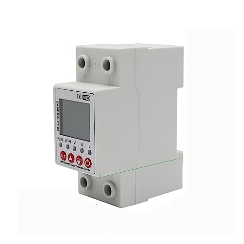 Protector de sobre y bajo voltaje Tuya WiFi 63A con corte autom&aacute;tico por fuga a tierra