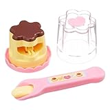 NASSMOSSE Juguete de pudín con Cuchara, Comida de Juego retráctil de simulación Bonita, alimentación automática, Juguetes para Juego de imitación para niñas y niños