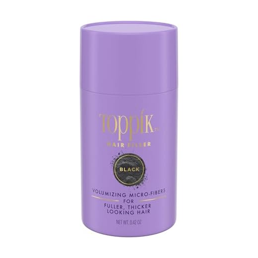 Toppik Hair Filler Keratin Hair Fiber Powder 12g - Hair Thickener for Women, Camoflauge Roots, Fills Hairline Gaps For Fuller Hair - Black
