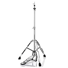 THREE LEGS HI-HAT STAND: Double-braced 3 legs Hi-Hat stand can withstand more beating and harder hits.No matter your cymbal size or playing style. WIDENED RUBBER ARM TIPS: The thickened and widened rubber feet design makes the hi hat stand more stabl...