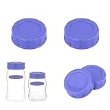 Gosknor 2stk Babyflaschenverschlüsse für Pigeon- und Lansinoh-Flaschen, Auslaufsicherer Ersatzdeckel für Reisen und Aufbewahrung (Lila)