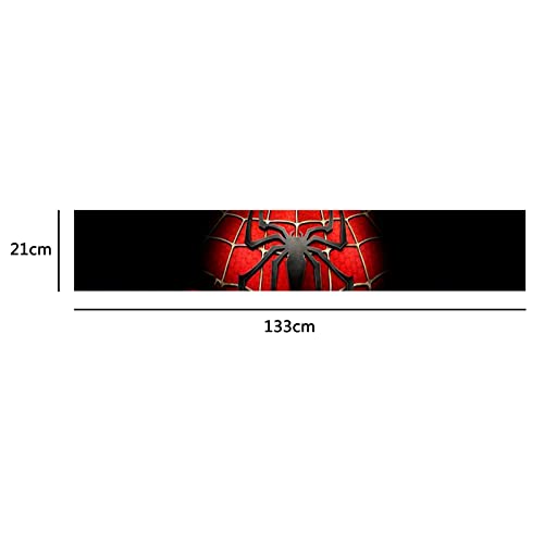 Qianbao 3D Universal Car Front Window Windshield Banner Vinyl Decal Front Rear Window Sun Strip Visor Decoration Sticker 52.3'' X8.2'',Spider #TOP1