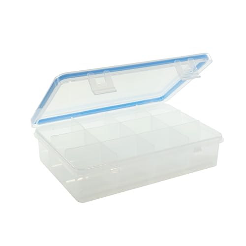 GMS 12 Compartment Supplement Organizer with an Airtight and Waterproof Seal to Help with Vitamin Organization and Freshness - Large Pill Organizer Size - 7 3/4″ x 5 1/2″ x 2″