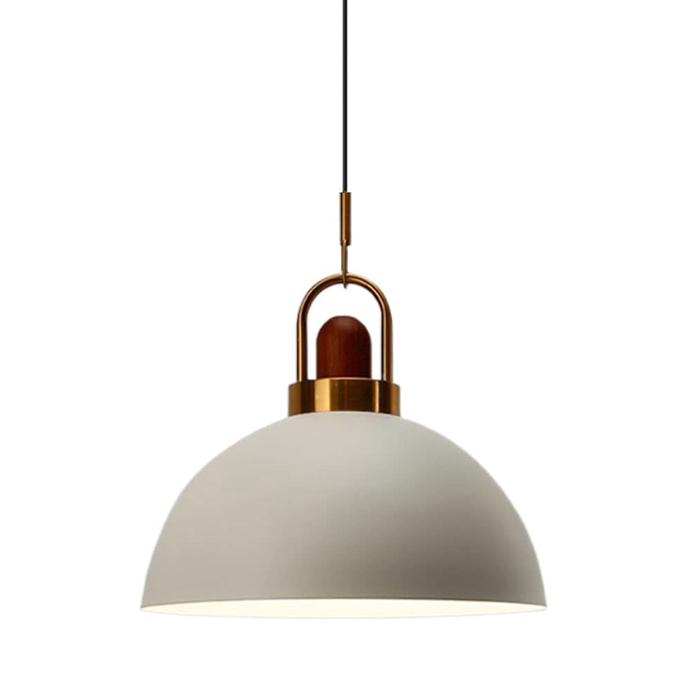 Suspension LED industrielle métal blanc luminaire suspendu restaurant bistrot 30cm