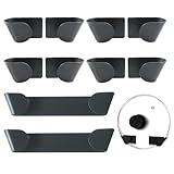 6 Paar Topfdeckelhalter Wand, Deckelhalter Für Küchenschränke, Topfdeckel Organizer in 2 Designs, Platzsparende Wandmontage, Selbstklebende Pfannendeckel Halterung Für Töpfe & Pfannen Schranktüren