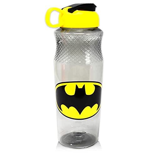 Dc Shop Comics Batman 30Oz Water Bottle For Kids, Adults Bundle ~ Refillable Superhero School Supplies, Sports, Office With 300 Stickers And Door Hanger, (Batman Reusable Bottle) #TOP1