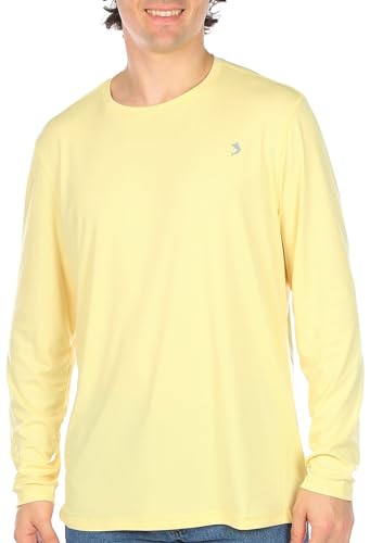 Reel Legends Mens UPF 50+ Solid Reel-Tec Long Sleeve Shirt Large Sunshine