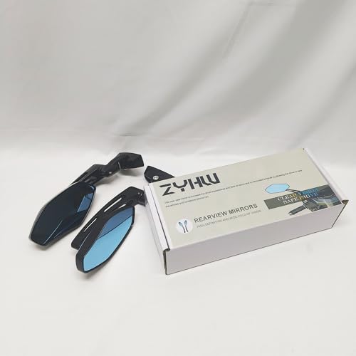 ZYHW Czarne lusterka wsteczne do Suzuki GSXR 600 750 1000 1300 Hayabusa