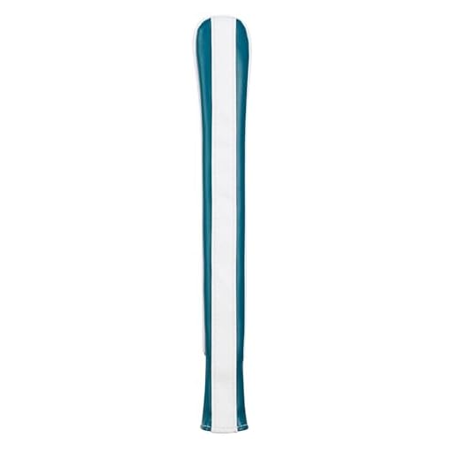 New Blue and White Stripes Leather Alignment Stick Grip Cover Holder Case