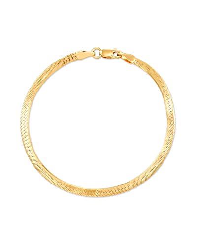 Kendra Scott Herringbone Chain Bracelet in 18K Gold Vermeil, Fine Jewelry for Women, Medium/Large