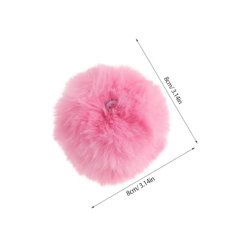 Pompones para manualidades de 8cm con elástico PRETYZOOM ideales para decorar gorros y llaveros 2