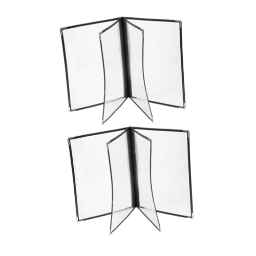 KICHOUSE 2pcs Recipe Folder Menu Book Cover Clear Menu Holder Menu Covers Holder Menu Binder for Home Binder Menu Cover Menu Page Protectors Cafe Style Menu Cover Menu Holders PVC Black