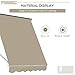 Outsunny 6' Drop Arm Manual Retractable Window Awning Sun Shade Shelter for Patio Balcony Outdoor, Aluminum, Can Cover 2 Windows, Cream White