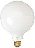 Bulbrite 40G40WH 40W G40 Globe 125V Medium Base Light Bulb, White