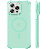 ORNARTO Funda para iPhone 15 Pro MAX Magnética,Translúcida,Menta