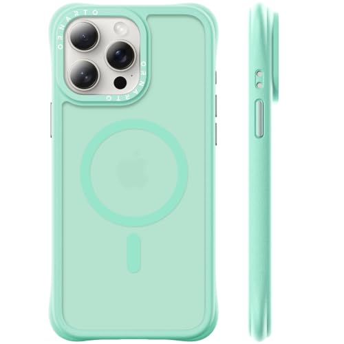ORNARTO Funda para iPhone 15 Pro MAX Magnética,Translúcida,Menta