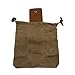 lefeindgdi Bolsa de lona Bushcraft, kit de supervivencia con cubierta de cuero y hebilla plegable resistente bolsa de herramientas con cordón para acampar al aire libre