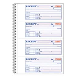 Adams Sc1182 Money Receipt Book Spiral 2-Part 7-5/8-Inch X11-Inch 200/Bk We/Ca #TOP16