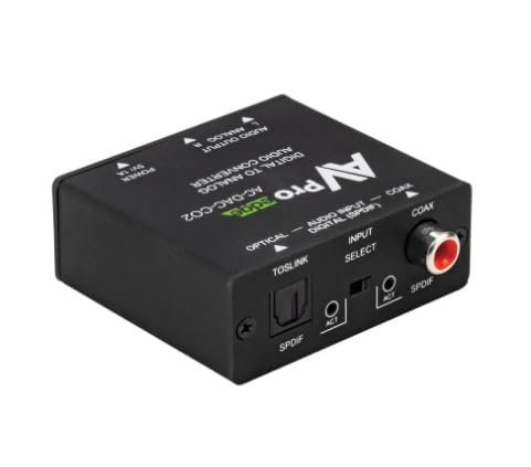 AudioConvert Pro Digital‑to‑Analog Audio Converter – 24‑Bit DAC, Optical & Coax S/PDIF to Stereo RCA Output for Home Audio & AV Systems