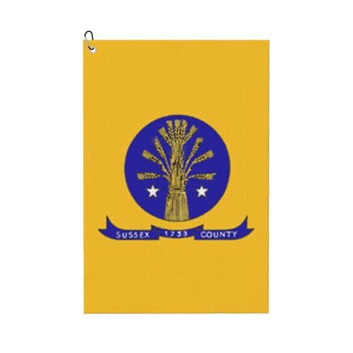 NIENIE Sussex County Flag Golf Towel 16 x 24 Inch Golf