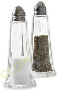 Glow Traditional Salt & Pepper Shaker  Set of 2 Glass Lighthouse Design with Easy Screw Cap  Perfect for Dining Table Home Restaurant Café  Ideal Container to Serve Condiments Spices or Seasonings