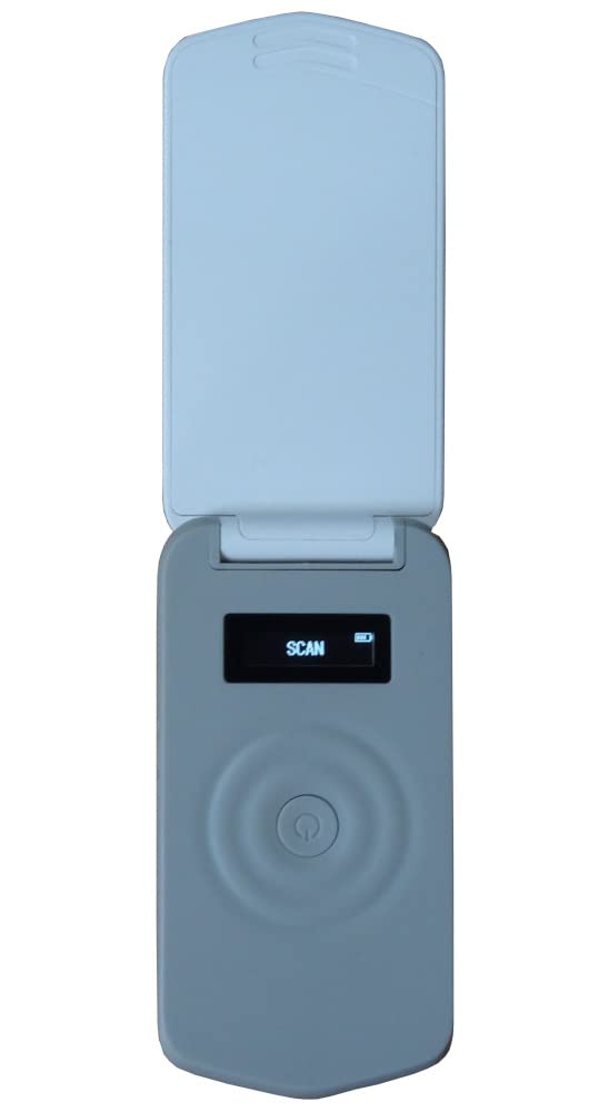 HYKK (Ani-Tech)Animal Microchip Reader/Companion Animal RFID Chip Reader / ISO11784-11785 Chip Scanner, Light Grey and White
