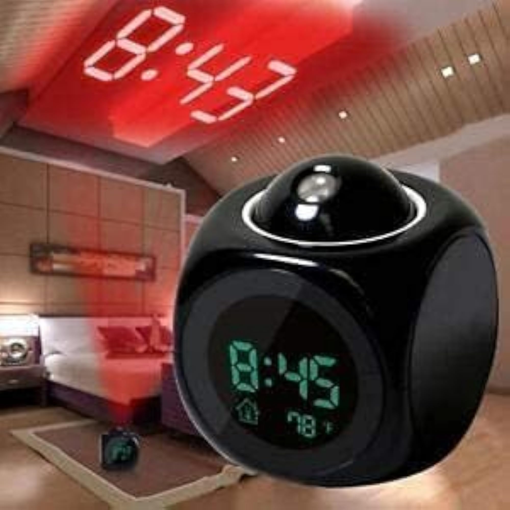 LED Projection Alarm Clock with Voice Talking Feature