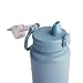 Manna Push Stainless Steel Bottle with Push-open Locking Lid and Sipping Spout - 40 Oz - Denim Powder Coat