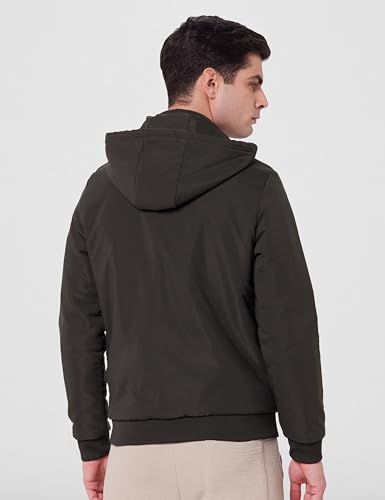 Image of Qube By Fort Collins Men's Polyester Standard Length Regular Fit Lightweight Winter Jacket - Stylish & Comfortable for Casual and Outdoor Wear