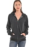 esstive Women's Ultra Soft Fleece Long Sleeve Active Cozy Lightweight Oversized Full-Zip Hooded Jack