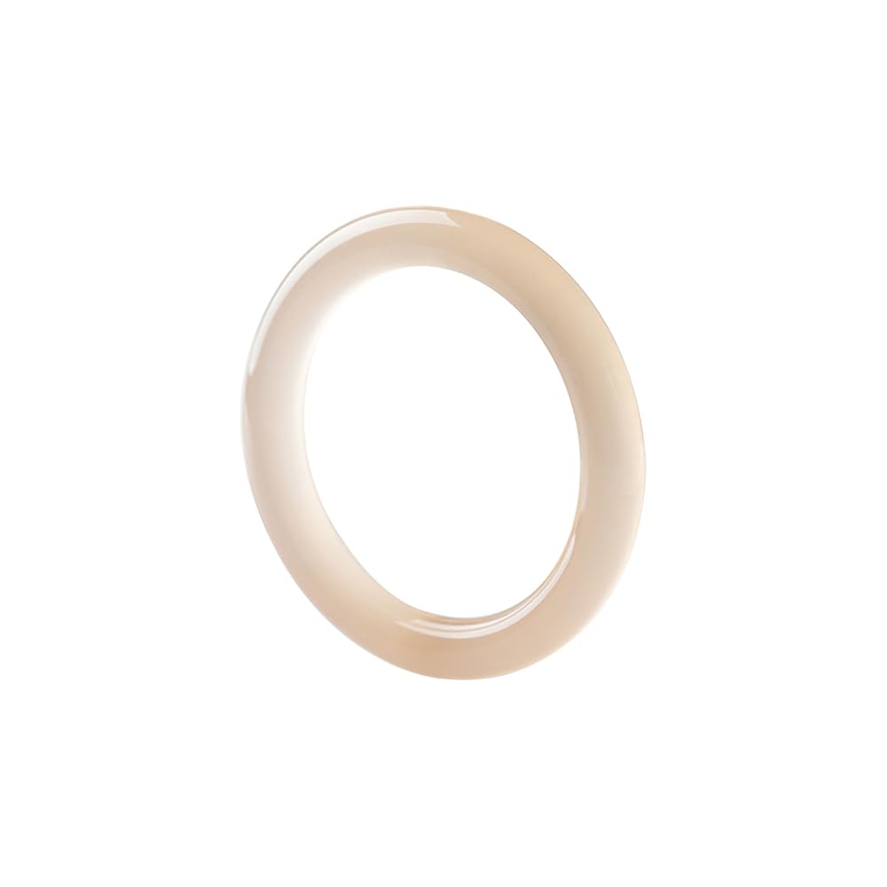 SnamicE Natural Ice Jade Bangle for Women Narrow Jade Bangle Bracelet Good Luck Bangle Round Jade Stone Bangle for Woman Birthday Wedding,3-62-63mm