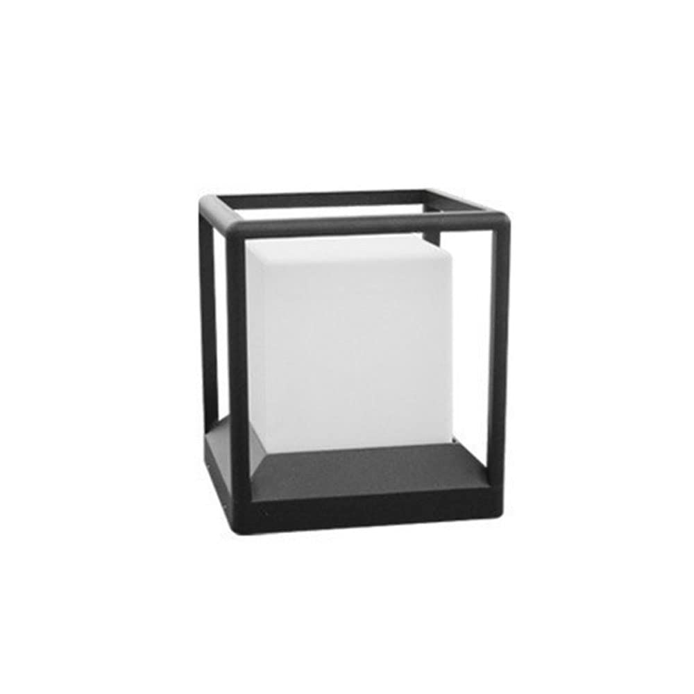 SMCCYYSD Creative Metal Square Column Light Outdoor Wall Gate Pillar Lamp Waterproof IP55 Courtyard Lawn Road Decoration Post Landscape