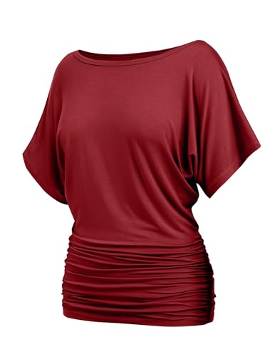Red Dolman Sleeve Top