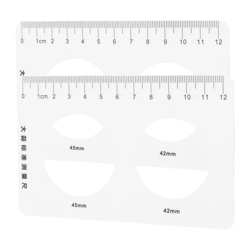 Cabilock Hollow Shape Measuring Ruler for Fruits and Vegetables 2-Piece Caliper Set for Garlic Citrus and Cherry Measurement Precise Diameter Gauge for Cooking and Learning