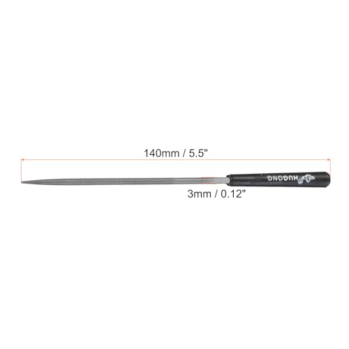 Lime aiguille ronde de 3mm en acier durable avec manche plastique