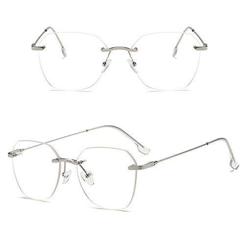 XINGYU Montatura per Occhiali Senza Montatura Blu Chiaro Montatura per Occhiali Poligono Trasparente Anti Blu Ray Gioco per Computer Occhiali Donna Uomo Guida Pesca Corsa Campeggio
