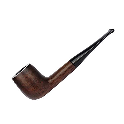 DJR Ebony Tobacco Smoking Pipe Set, Deepened Windproof Wooden Pipe with Smoking Accessories