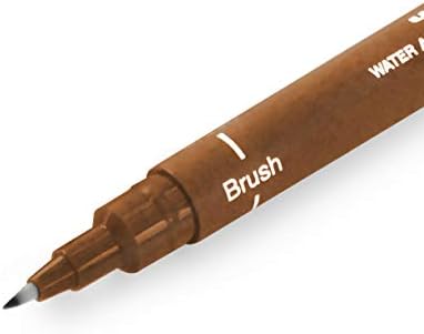 Uni Pin Fineliner Drawing Pen - Sepia Ink - Brush Nib - Single
