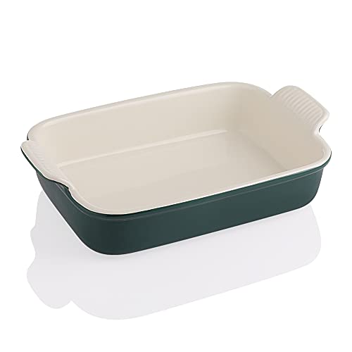 Sweejar Porcelain Baking Dish, Rectangular Bakeware Lasagna Pan, Casserole Dish For Cooking, Cake, Dinner, Kitchen, Banquet And Daily Use, 13 X 9.6 Inch (Jade) #TOP16