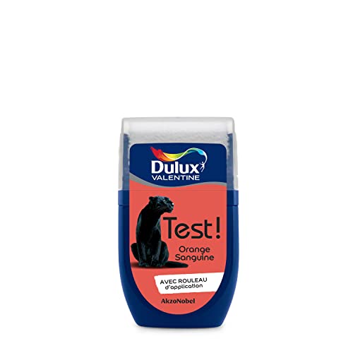 Dulux Valentine Peinture Testeur Crème de Couleur - Murs et Boiseries - Mat - Couleur Orange Sanguine 30 ml