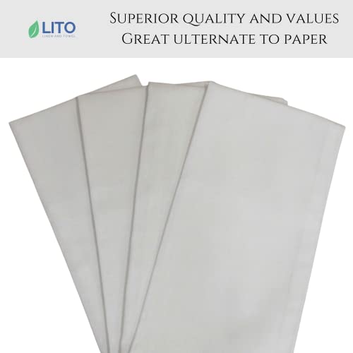 Lito Linen And Towel Kitchen Towels | 100% Cotton Dish Towels Premium Quality | 18"X28" Vintage Plain Natural 6-Pack | Hand Towels, Tea Towels, Dish Cloth| Highly Absorbent Bar Towels #TOP7