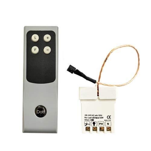 Dott Systems Diaze LF Remote Control Switches for 1 Light and 1 Fan - Home Automation Device