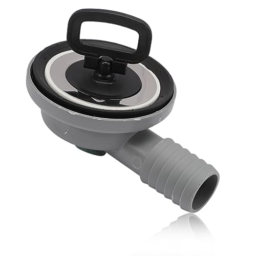 Konuooer Ø 55 mm Abwasserschlauch Edelstahl Ablauf Abflussrohr Ablaufgarnitur für siphon wohnmobil mit 20-25 mm Schlauchabgang 90° für Caravan Boot waschbecken ablaufgarnitur