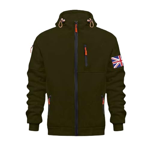 Sweat à capuche zippé veste polaire homme coupe ample style décontracté