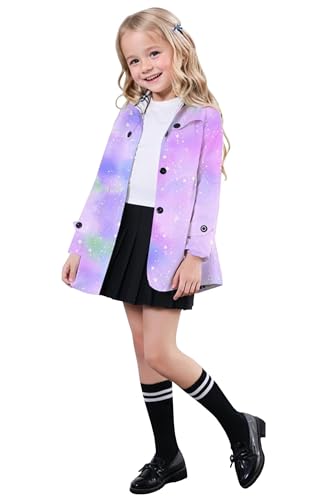 Image of SANGTREE Girl's Waterproof Trench Coat Hooded Lightweight Windbreaker Rain Jackets