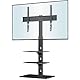 BONTEC TV Ständer für 30-70 Zoll LED OLED LCD Plasma Flach & Curved Fernseher bis 40 kg, Höhenverstellbarer Hoher TV Bodenständer mit 3 Stufigen Regalen aus Gehärtetem Glas, Max. VESA 600 x 400 mm