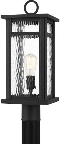 Quoizel Moira 1-Light Earth Black Outdoor Post Lantern