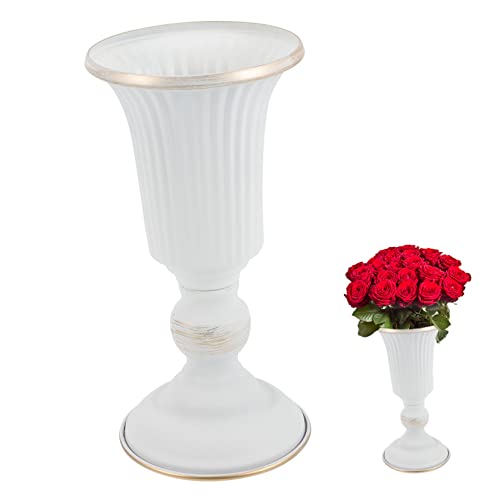 Zerodeko Contenitore Per Vaso Decorativo Per Fiori Vaso in Metallo Da Scrivania Rustico in Ferro Dorato Artigianato Per Ufficio E Casa Composizione Floreale