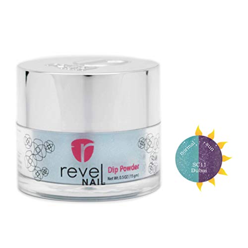 Revel Nail Dip Powder | for Manicures | Nail Polish Alternative | Non-Toxic & Odor-Free | Crack & Chip Resistant | Can Last Up to 8 Weeks | 2 oz Jar | Sun Colors | (Dubai, 2oz)